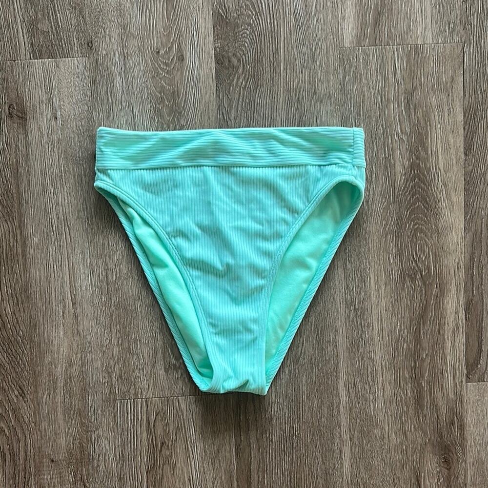 Stoney Clover X Target Ribbed High Waist High Cut Mint Bikini Bottom